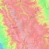 Topografische kaart Huari, hoogte, reliëf