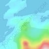 Topografische kaart Knockfadda, hoogte, reliëf