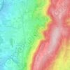 Topografische kaart Cessia, hoogte, reliëf