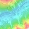 Topografische kaart Vers le Nant, hoogte, reliëf