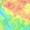 Topografische kaart Les Quatre Cheminées, hoogte, reliëf