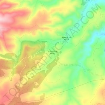 Topografische kaart Navalón de Arriba, hoogte, reliëf