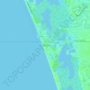 Topografische kaart Barefoot Beach, hoogte, reliëf