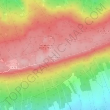 Topografische kaart Bückeberg, hoogte, reliëf