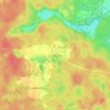 Topografische kaart Trzebciny, hoogte, reliëf