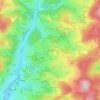 Topografische kaart La Nuizière, hoogte, reliëf