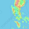 Topografische kaart Bataan, hoogte, reliëf