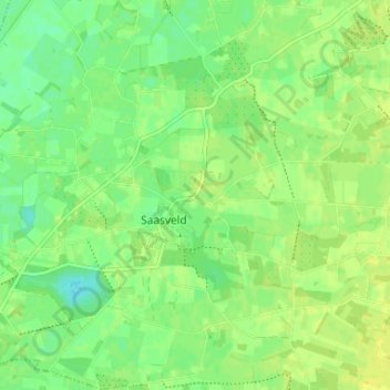 Topografische kaart Zoeke, hoogte, reliëf