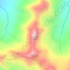 Topografische kaart Redcliff, hoogte, reliëf