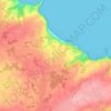 Topografische kaart Trevros, hoogte, reliëf