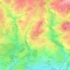 Topografische kaart Montmeunier, hoogte, reliëf