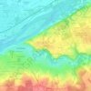 Topografische kaart La Mothe, hoogte, reliëf