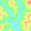 Topografische kaart Pawnee, hoogte, reliëf