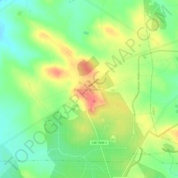 Topografische kaart Faro do Alentejo, hoogte, reliëf