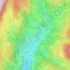 Topografische kaart Les Martenons, hoogte, reliëf