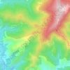 Topografische kaart Les Falguières, hoogte, reliëf