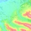 Topografische kaart Les Faures, hoogte, reliëf