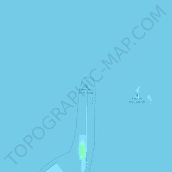 Topografische kaart Farol Ponto do Malhado, hoogte, reliëf