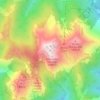 Topografische kaart Monte Sirino, hoogte, reliëf