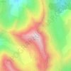 Topografische kaart Le Cimet, hoogte, reliëf