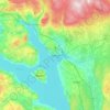 Topografische kaart Hamar, hoogte, reliëf