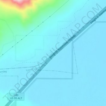 Topografische kaart Desert, hoogte, reliëf