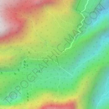 Topografische kaart PK 16, hoogte, reliëf