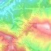 Topografische kaart Charunge, hoogte, reliëf