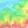 Topografische kaart Le Sauze, hoogte, reliëf