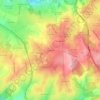 Topografische kaart Puy Méry, hoogte, reliëf