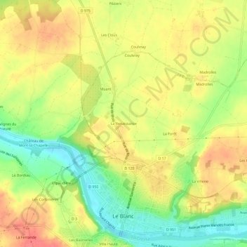 Topografische kaart La Renaissance, hoogte, reliëf