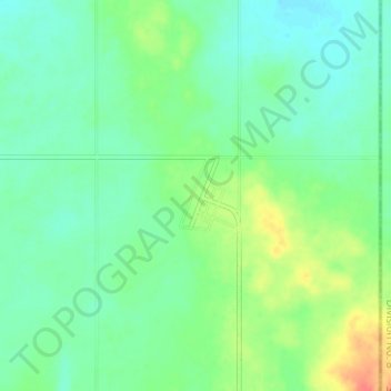 Topografische kaart Hilda, hoogte, reliëf