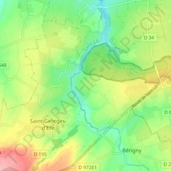 Topografische kaart Le Gite au Chevreuil, hoogte, reliëf