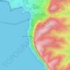 Topografische kaart Belvédère des Calanques, hoogte, reliëf