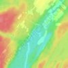 Topografische kaart Lac Chaud, hoogte, reliëf