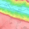 Topografische kaart Montvoisin, hoogte, reliëf