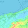 Topografische kaart Dunkerque, hoogte, reliëf