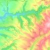 Topografische kaart La Ténèze, hoogte, reliëf