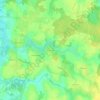 Topografische kaart Les Vernes, hoogte, reliëf