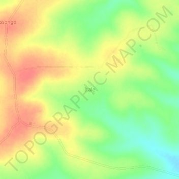 Topografische kaart Itale, hoogte, reliëf
