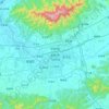 Topografische kaart Jinhua, hoogte, reliëf