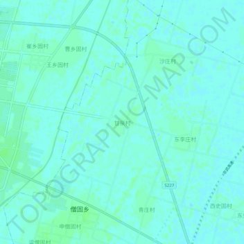 Topografische kaart 甘泉村, hoogte, reliëf