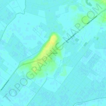 Topografische kaart L'Île d'Albe, hoogte, reliëf