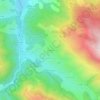 Topografische kaart Villargein, hoogte, reliëf