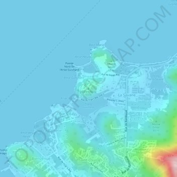 Topografische kaart Choisy Mount, hoogte, reliëf
