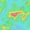 Topografische kaart Montagne Cariacou, hoogte, reliëf