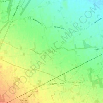 Topografische kaart San Vittore, hoogte, reliëf