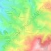 Topografische kaart La Coissière, hoogte, reliëf