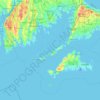 Topografische kaart Elizabeth Islands, hoogte, reliëf