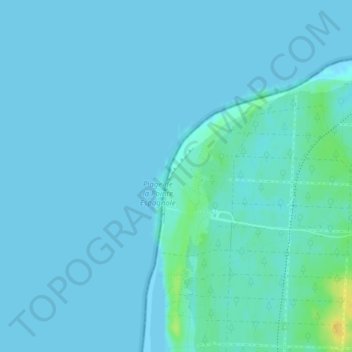 Topografische kaart Pointe Espagnole, hoogte, reliëf
